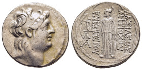 KINGS OF CAPPADOCIA. Ariarathes VI Epiphanes Philopator (circa 130-112/0 BC). Tetradrachm, in the names and types of the Seleukid King Antiochos VII. ...