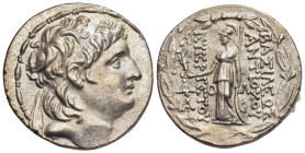 KINGS OF CAPPADOCIA. Ariarathes VI Epiphanes Philopator (circa 130-112/0 BC). Tetradrachm, in the names and types of the Seleukid King Antiochos VII. ...