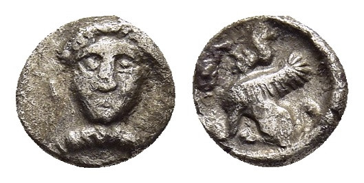 ACHAEMENID EMPIRE. Tetartemorion (4th century BC). Uncertain mint in Cilicia.

O...