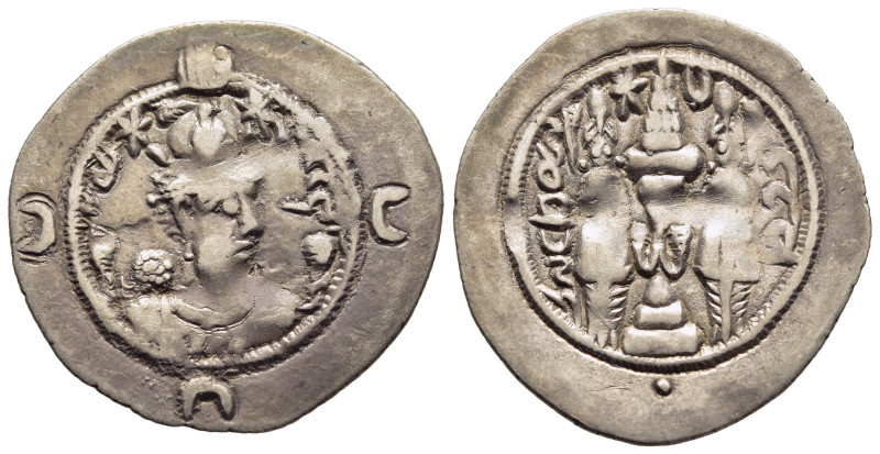 SASANIANS. Khosrau I (531-579). Drachm. ST mint.

Condition: Very fine.

Weight:...