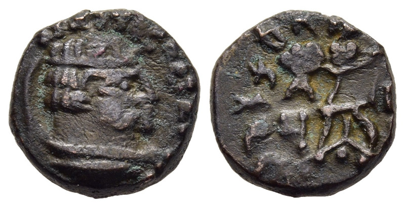 INDO-SKYTHIANS. Northern Satraps. Rajuvula. Circa 25-15 BC. Copper Drachm. 

Obv...