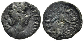 MACEDON. Amphipolis. Crispina (Augusta, 178-182). AE.

Obv: KPICΠEINA.
Draped bust right.
Rev: AMΦIΠOΛEITΩN.
Artemis Tauropolos standing left, holding...