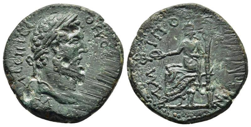 MACEDON. Amphipolis. Septimius Severus (193-211). AE. 

Obv: Laureate head right...