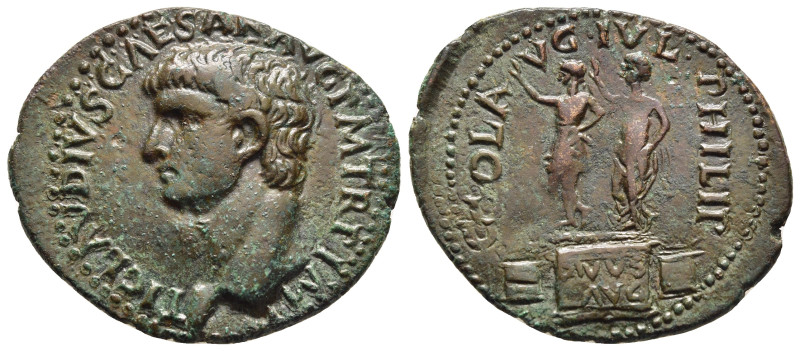 MACEDON. Philippi. Claudius (41-54). AE.

Obv: TI CLAVDIVS CAESAR AVG P M TR P I...