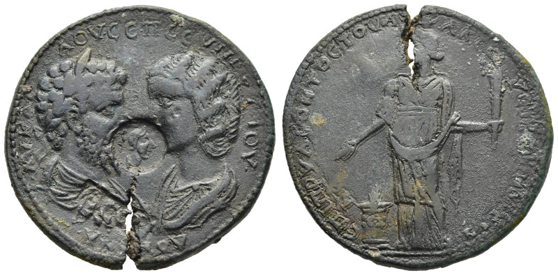 CARIA. Stratonicaea. Septimius Severus with Julia Domna (193-211). AE. Pru[...] ...