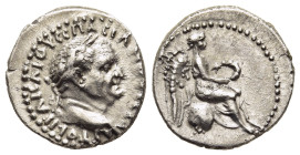 CAPPADOCIA. Caesarea (as Eusebeia). Vespasian (69-79). Hemidrachm.

Obv: AYTOKP KAICAP OYECΠACIANOC CEBA.
Laureate head right.
Rev: Nike seated right ...