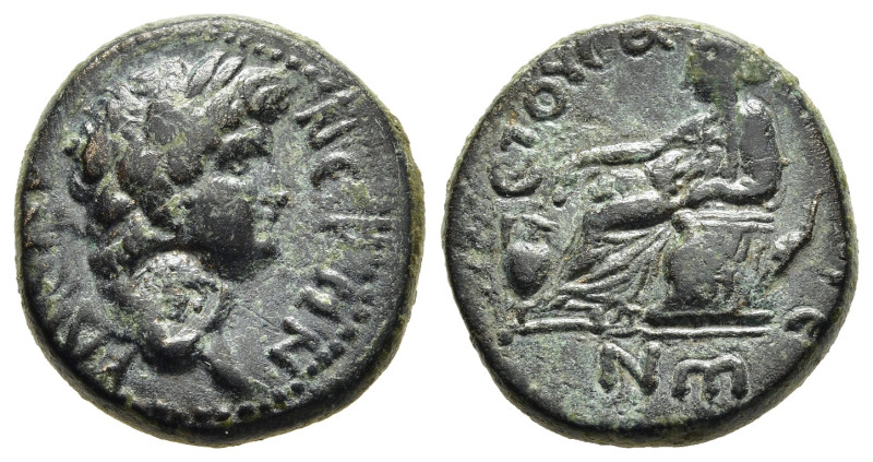 CILICIA. Anazarbus. Nero (54-68). AE. Dated CY 86 (67/8).

Obv: NЄPΩN KAICAP.
La...