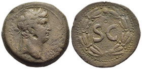 SELEUCIS & PIERIA. Antioch. Otho (69). AE As.

rev: IMP M OTHO CAE AVG.
Laureate head of Otho to right.
Rev: Large SC within wreath; • above.

McAlee ...