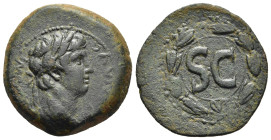 SELEUCIS & PIERIA. Antioch. Otho (69). AE Semis.

rev: IMP M OTHO CAE AVG.
Laureate head of Otho to right.
Rev: Large SC within wreath; • above.

McAl...