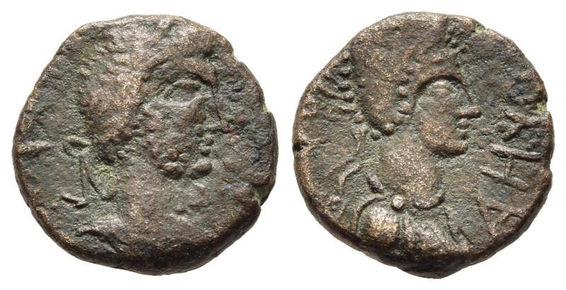 MESOPOTAMIA. Edessa. Caracalla (198-217) with King Abgar IX Severus (212-213). A...