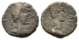 MESOPOTAMIA. Edessa. Caracalla (198-217) with King Abgar IX Severus (212-213). AE.

Obv: [ANTΩNEINOC]. 
Laureate head of Caracalla to right. 
Rev: ABΓ...
