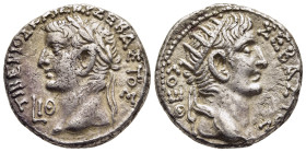 EGYPT. Alexandria. Tiberius with Divus Augustus (14-37). Tetradrachm. Dated RY 19 (AD 32/3).

Obv: ΤΙΒΕΡΙΟΣ ΚΑΙΣΑΡ ΣΕΒΑΣΤΟΣ / LΙΘ (date).
Laureate hea...