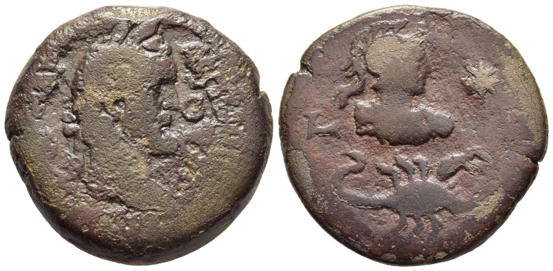 EGYPT. Alexandria. Antoninus Pius (138-161). AE Drachm. Zodiac series. Dated RY ...