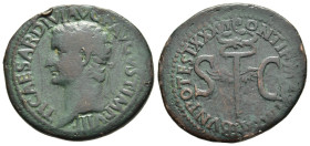 TIBERIUS (14-37). As. Rome.

Obv: TI CAESAR DIVI AVG F AVGVST IMP VIII.
Laureate head left.
Rev: PONTIF MAXIM TRIBVN POTEST XXXVII.
Winged caduceus.

...