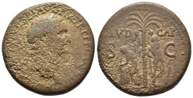 TITUS (79-81). Sestertius. Balkan mint, probably Perinthus in Thrace "Judaea Capta" issue.

Obv: IMP T CAES DIVI VESP F AVG P M TR P P P COS VIII.
Lau...