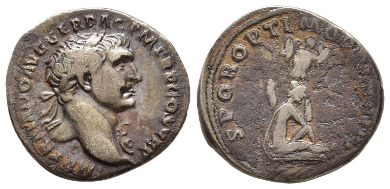 TRAJAN (98-117). Denarius. Rome.

Obv: IMP TRAIANO AVG GER DAC P M TR P COS V P ...