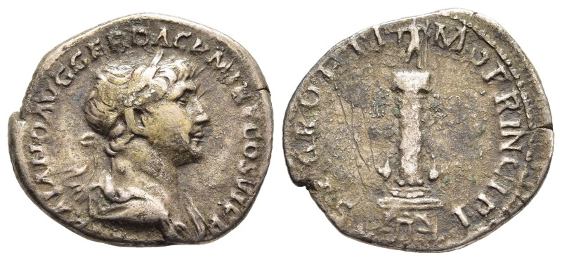 TRAJAN (98-117). Denarius. Rome.

Obv: IMP TRAIANO AVG GER DAC P M TR P COS VI P...