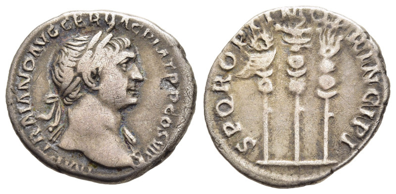 TRAJAN (98-117). Denarius. Rome.

Obv: IMP TRAIANO AVG GER DAC P M TR P COS VI P...