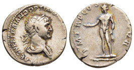 TRAJAN (98-117). Denarius. Rome.

Obv: IMP CAES NER TRAIANO OPTIMO AVG GER DAC.
Laureate and draped bust right.
Rev: P M TR P COS VI P P S P Q R.
Bonu...