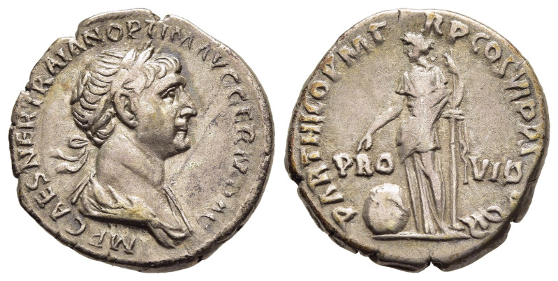 TRAJAN (98-117). Denarius. Rome.

Obv: IMP CAES NER TRAIAN OPTIM AVG GERM DAC.
L...