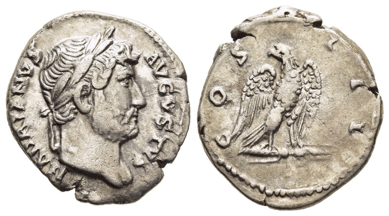 HADRIAN (117-138). Denarius. Rome.

Obv: HADRIANVS AVGVSTVS.
Laureate head of Ha...