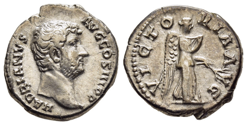 HADRIAN (117-138). Denarius. Rome.

Obv: HADRIANVS AVG COS III P P.
Bare head ri...