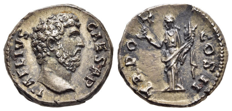 AELIUS (Caesar, 136-138). Denarius. Rome.

Obv: L AELIVS CAESAR.
Bare head right...