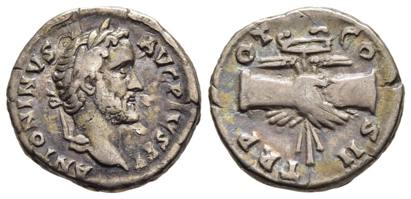 ANTONINUS PIUS (138-161). Denarius. Rome.

Obv: ANTONINVS AVG PIVS P P.
Laureate...