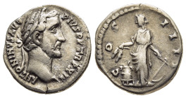 ANTONINUS PIUS (138-161). Denarius. Rome.

Obv: ANTONINVS AVG PIVS P P TR P XII.
Laureate head right.
Rev: COS IIII.
Annona standing left, holding anc...