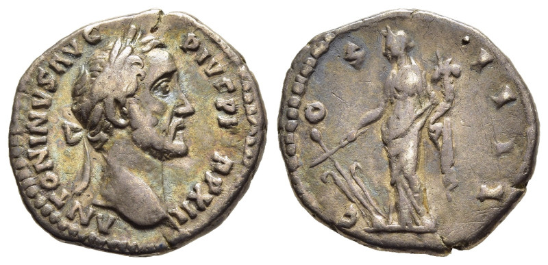 ANTONINUS PIUS (138-161). Denarius. Rome.

Obv: ANTONINVS AVG PIVS P P TR P XIII...