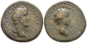 ANTONINUS PIUS with MARCUS AURELIUS as Caesar (138-161). Sestertius. Rome.

Obv: ANTONINVS AVG PIVS P P TR P COS III.
Laureate head of Antoninus Pius ...