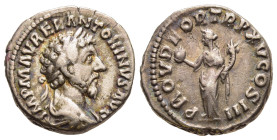 MARCUS AURELIUS (161-180). Denarius. Rome.

Obv: IMP M AVREL ANTONINVS AVG.
Laureate and draped bust right.
Rev: PROV DEOR TR P XV COS III.
Providenti...