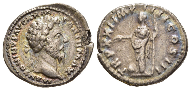 MARCUS AURELIUS (161-180). Denarius. Rome.

Obv: M ANTONINVS AVG ARM PARTH MAX.
...