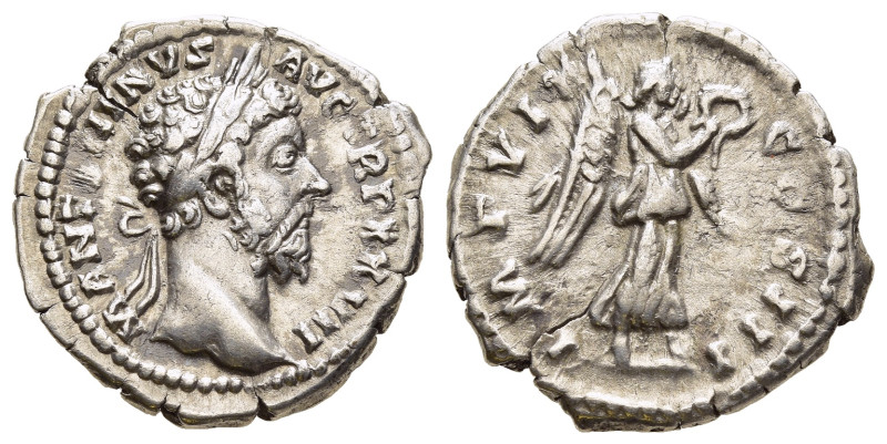 MARCUS AURELIUS (161-180). Denarius. Rome.

Obv: M ANTONINVS AVG TR P XXVII.
Lau...