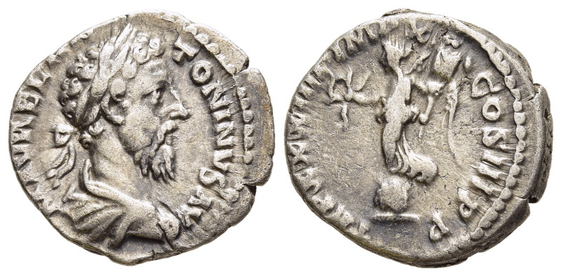 MARCUS AURELIUS (161-180). Denarius. Rome.

Obv: M AVREL ANTONINVS AVG.
Laureate...