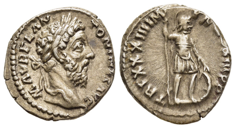 MARCUS AURELIUS (161-180). Denarius. Rome.

Obv: M AVREL ANTONINVS AVG.
Laureate...