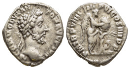 COMMODUS (177-192). Denarius. Rome.

Obv: M COMMODVS ANTON AVG PIVS.
Laureate head right.
Rev: P M TR P VIIII IMP VI COS IIII P P.
Victory standing ri...