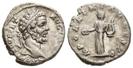 SEPTIMIUS SEVERUS (193-211). Denarius. Rome.

Obv: L SEPT SEV PERT AVG IMP IIII.
Laureate bust right.
Rev: APOLLINI AVGVSTO.
Apollo standing facing, h...