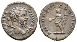 SEPTIMIUS SEVERUS (193-211). Denarius. Rome.

Obv: SEVERVS PIVS AVG.
Laureate head right.
Rev: P M TR P XVI COS III P P.
Genius standing left with pat...