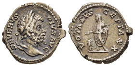 SEPTIMIUS SEVERUS (193-211). Denarius. Rome.

Obv: SEVERVS PIVS AVG.
Laureate head right.
Rev: VOTA SVSCEPTA XX.
Veiled emperor standing facing, head ...