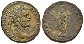 SEPTIMIUS SEVERUS (193-211). Sestertius. Rome.

Obv: L SEPT SEV PERT AVG IMP VII.
Laureate bust right.
Rev: DIVI M PII F P M TR P III COS II P / S C.
...