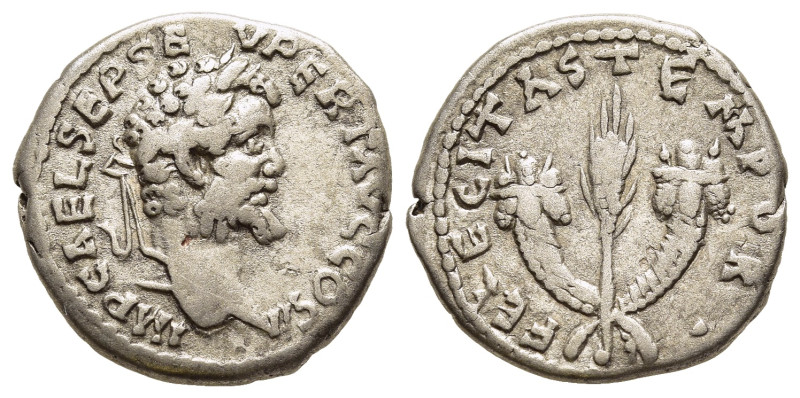 SEPTIMIUS SEVERUS (193-211). Denarius. Emesa.

Obv: IMP CAE L SEP SEV PERT AVG C...