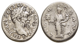 SEPTIMIUS SEVERUS (193-211). Denarius. Emesa.

Obv: IMP CAE L SEP SEV PERT AVG COS II. 
Laureate head right.
Laureate head of Septimius Severus to rig...