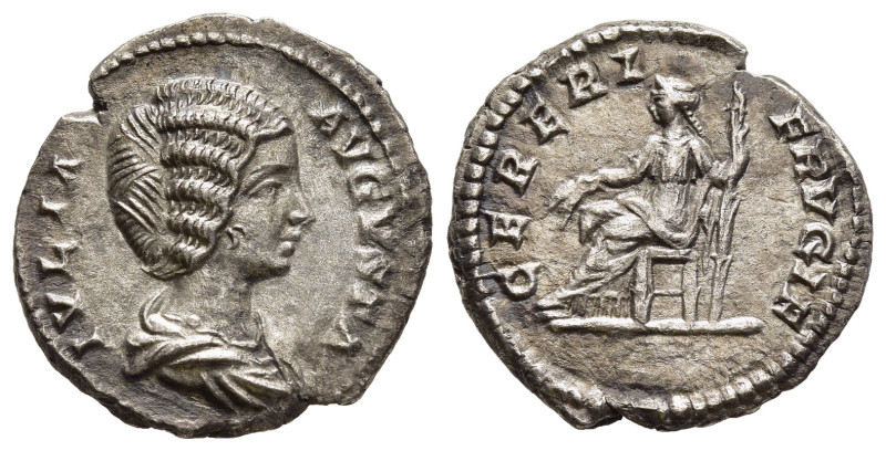 JULIA DOMNA (Augusta, 193-217). Denarius. Rome.

Obv: IVLIA AVGVSTA.
Draped bust...