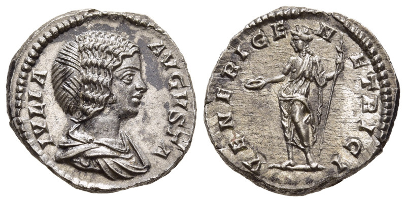 JULIA DOMNA (Augusta, 193-217). Denarius. Rome.

Obv: IVLIA AVGVSTA.
Draped bust...