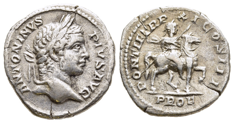 CARACALLA (198-217). Denarius. Rome.

Obv: ANTONINVS PIVS AVG.
Laureate head rig...