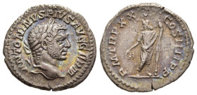 CARACALLA (198-217). Denarius. Rome.

Obv: ANTONINVS PIVS AVG GERM.
Laureate head right.
Rev: P M TR P XX COS IIII P P.
Serapis standing left with wre...