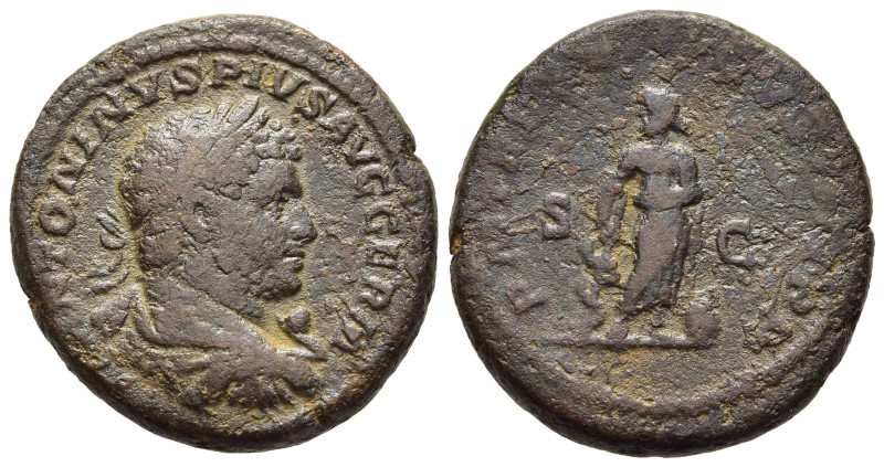 CARACALLA (198-217). As. Rome.

Obv: ANTONINVS PIVS AVG GERM.
Radiate and cuiras...