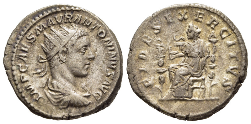 ELAGABALUS (218-222). Antoninianus. Rome.

Obv: IMP CAES M AVR ANTONINVS AVG.
Ra...