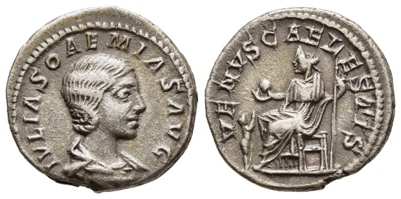 JULIA SOAEMIAS (Augusta, 218-222). Denarius. Rome.

Obv: IVLIA SOAEMIAS AVG.
Dra...